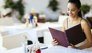 Gratis menukaart download vrouw