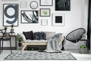scandinavisch interieur zwart wit